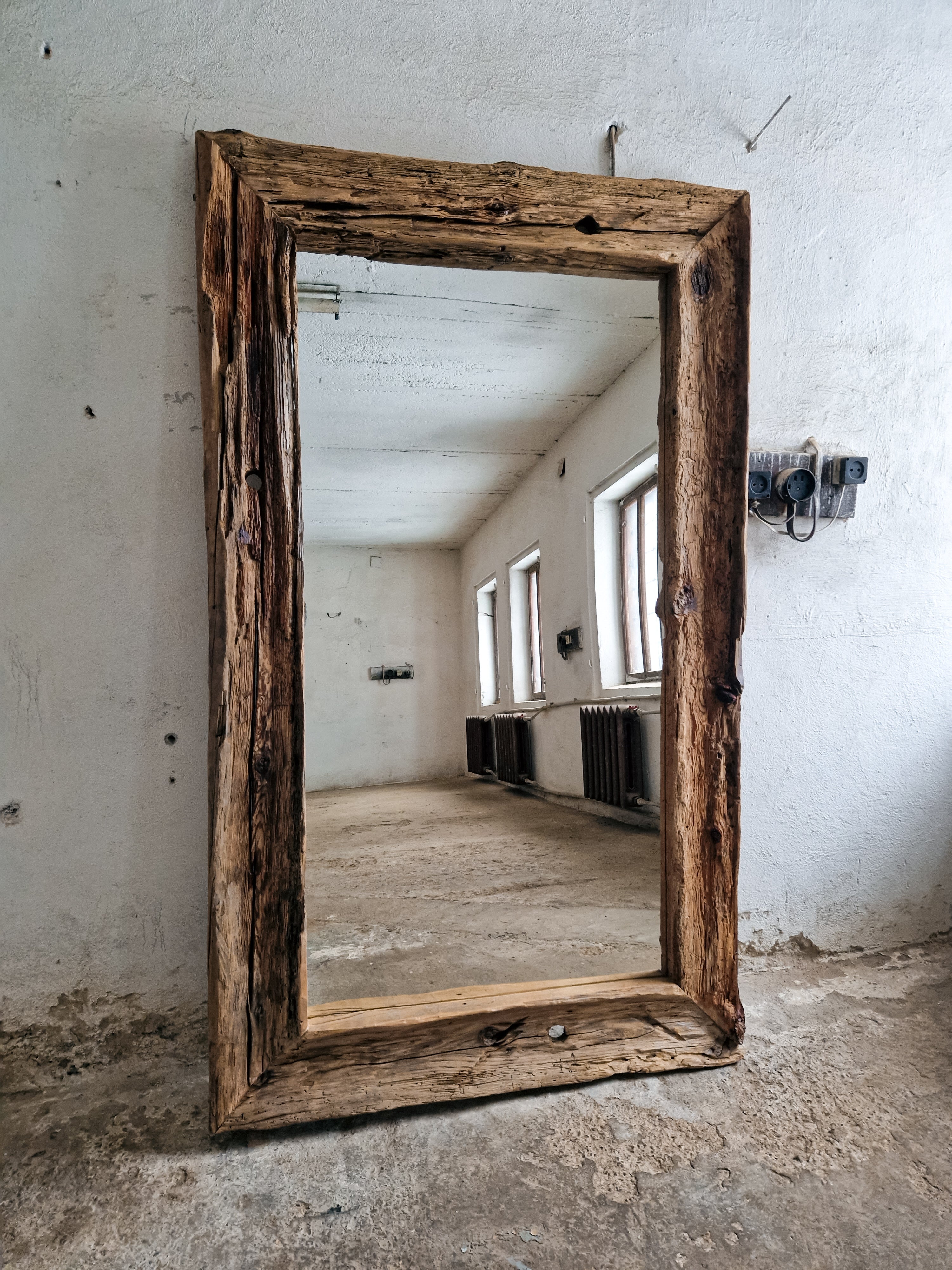 Reclaimed Wood Oversized Mirror