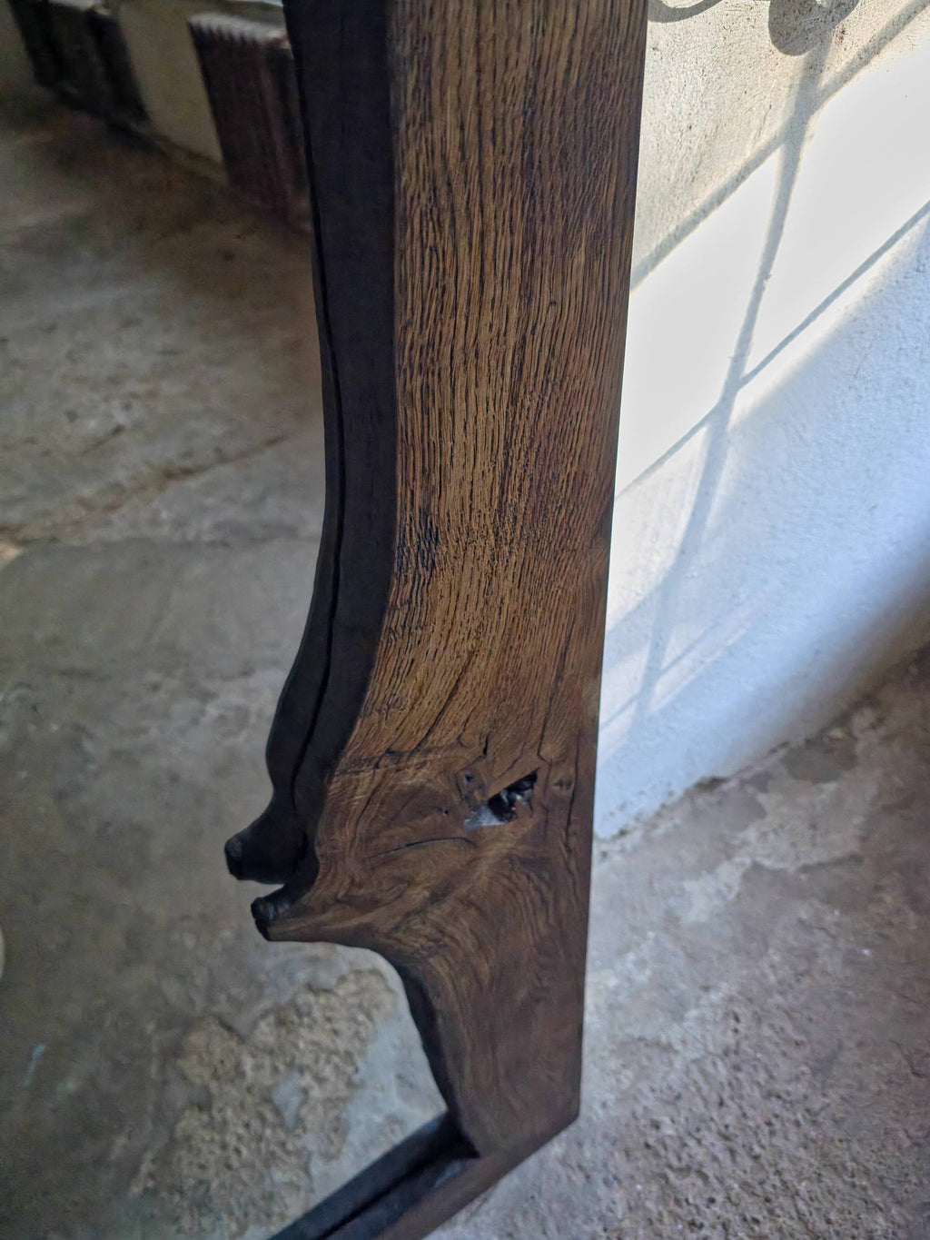 Oversized Oak Floor Mirror