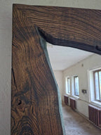 Oversized Oak Floor Mirror