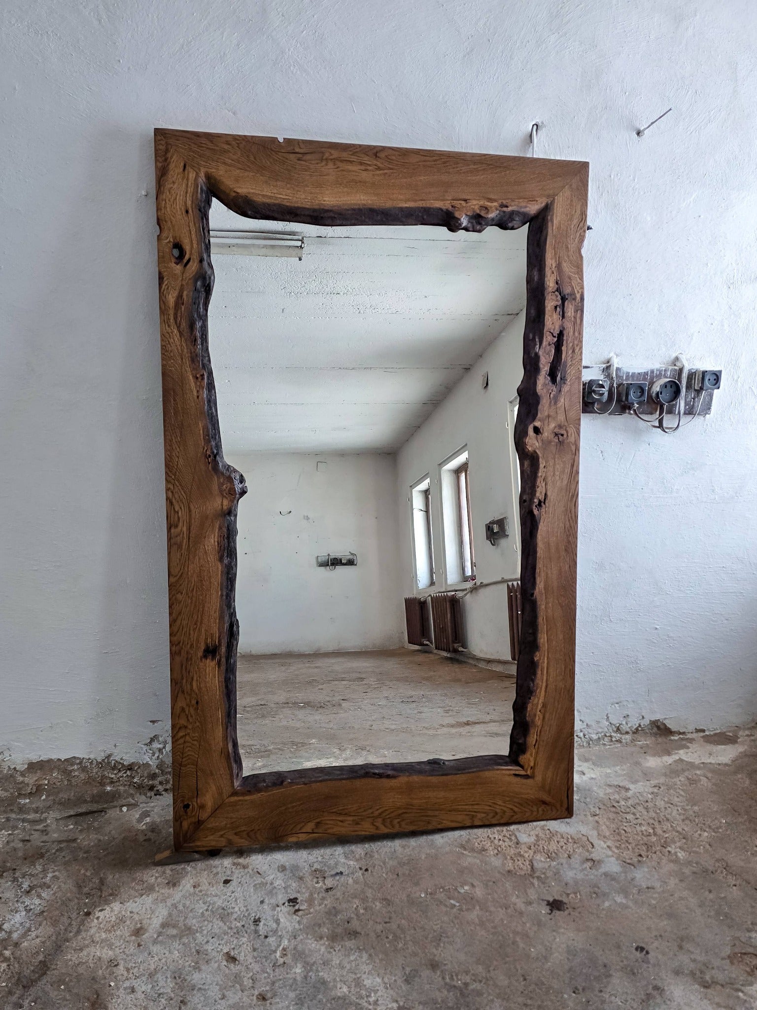 Modern Home Oversized Mirror, Full Lenght Mirror, Industrial Floor Mirror, Extra Large Ground Mirror, Reclaimed Wood Mirror, Huge Mirror
