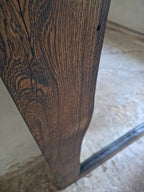 Oversized Oak Floor Mirror