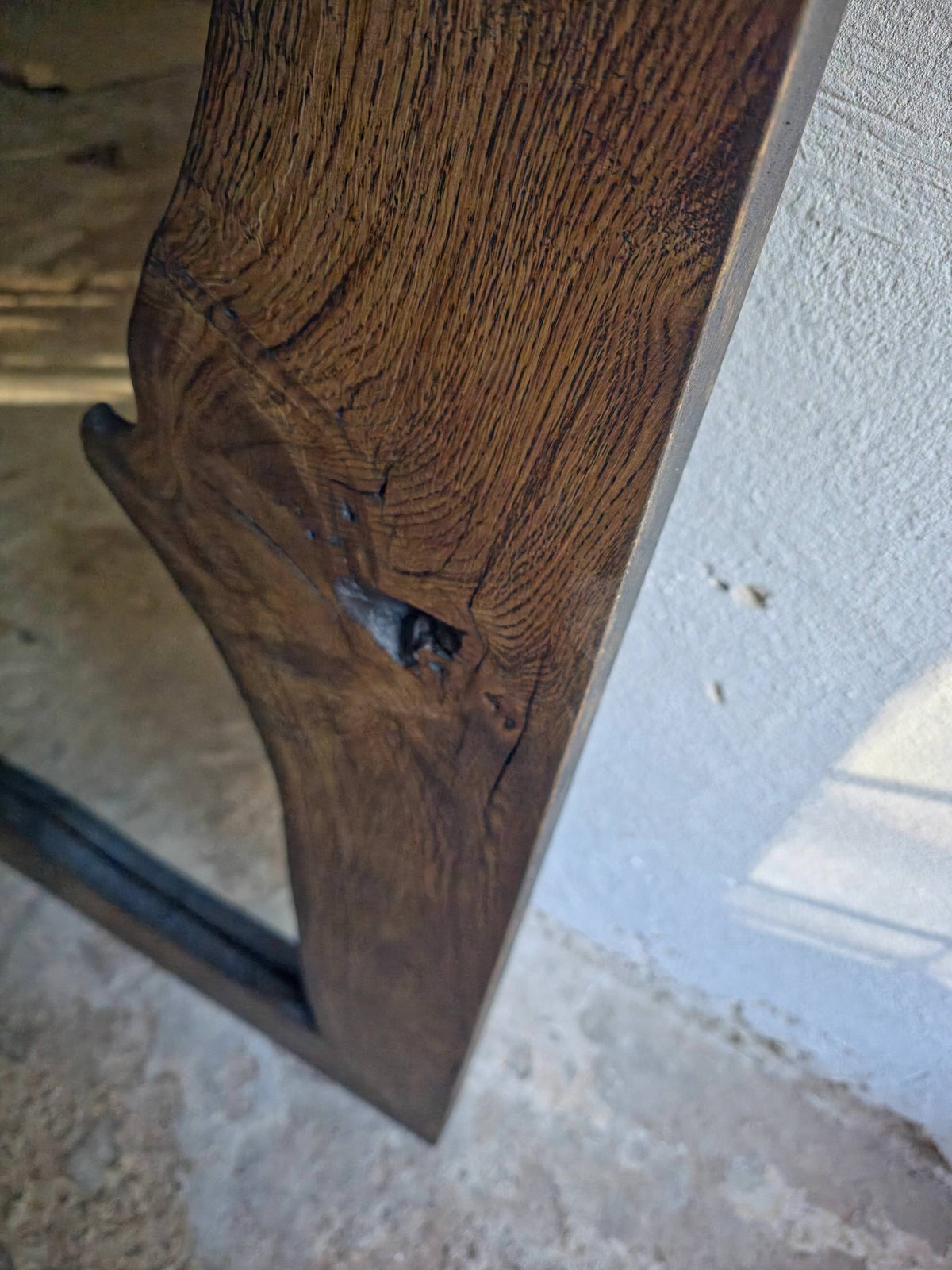 Oversized Oak Floor Mirror