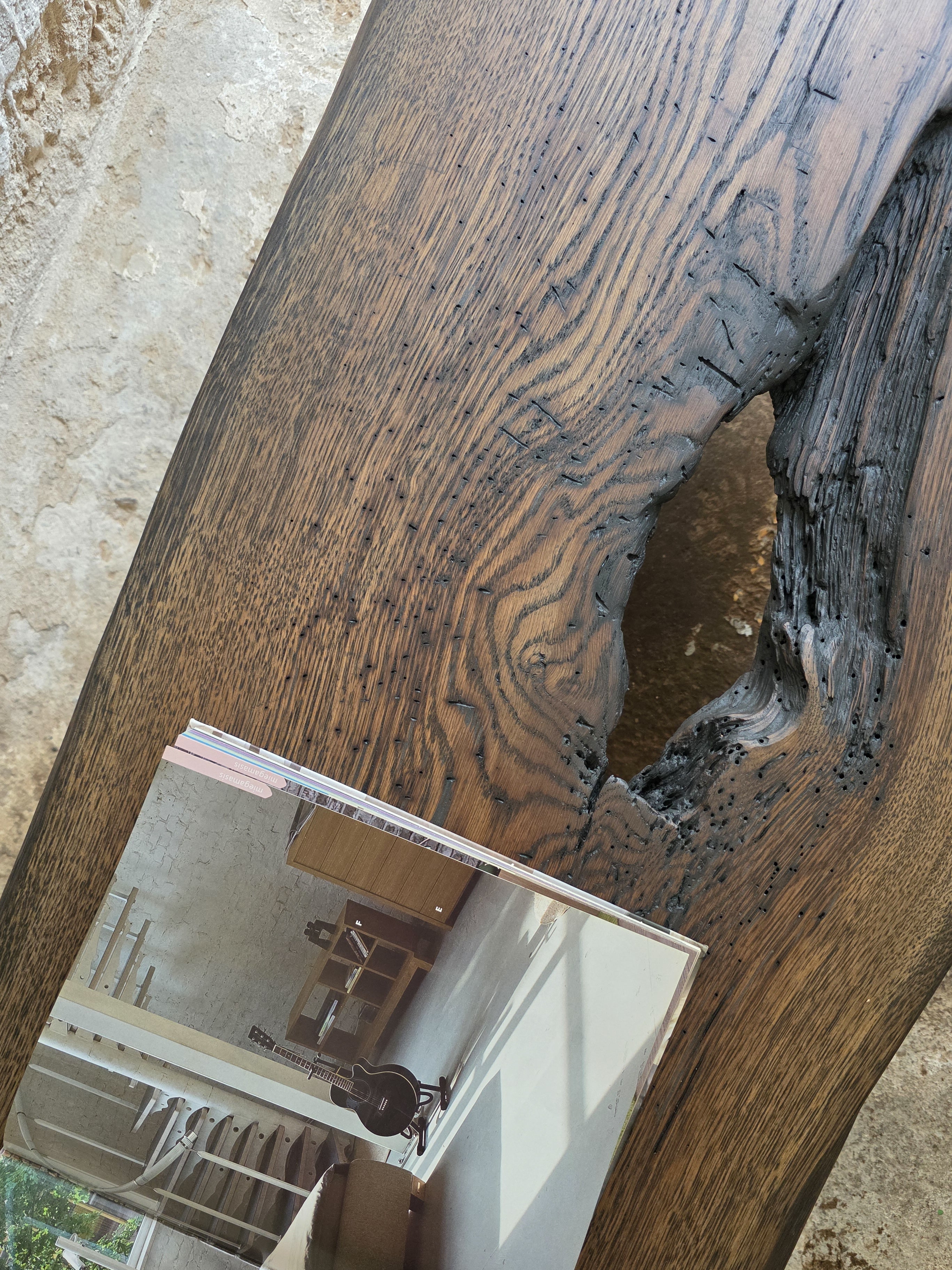 Live Edge Oak Slab Coffee Table