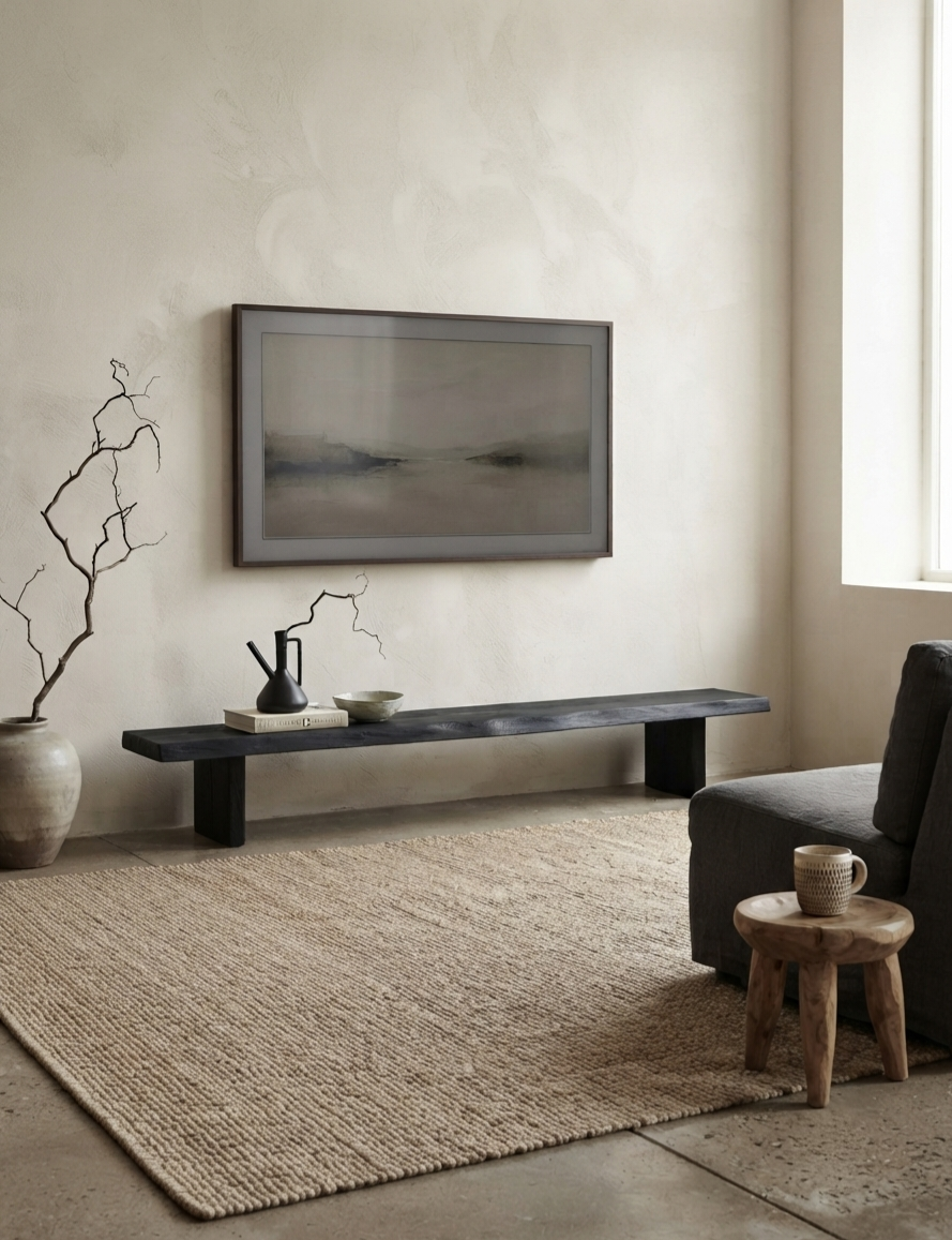 Burnt Wood Console Table