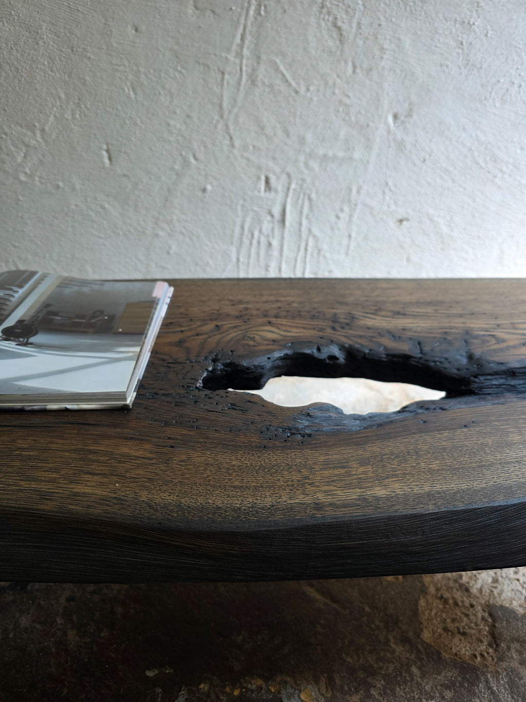 Live Edge Oak Slab Coffee Table