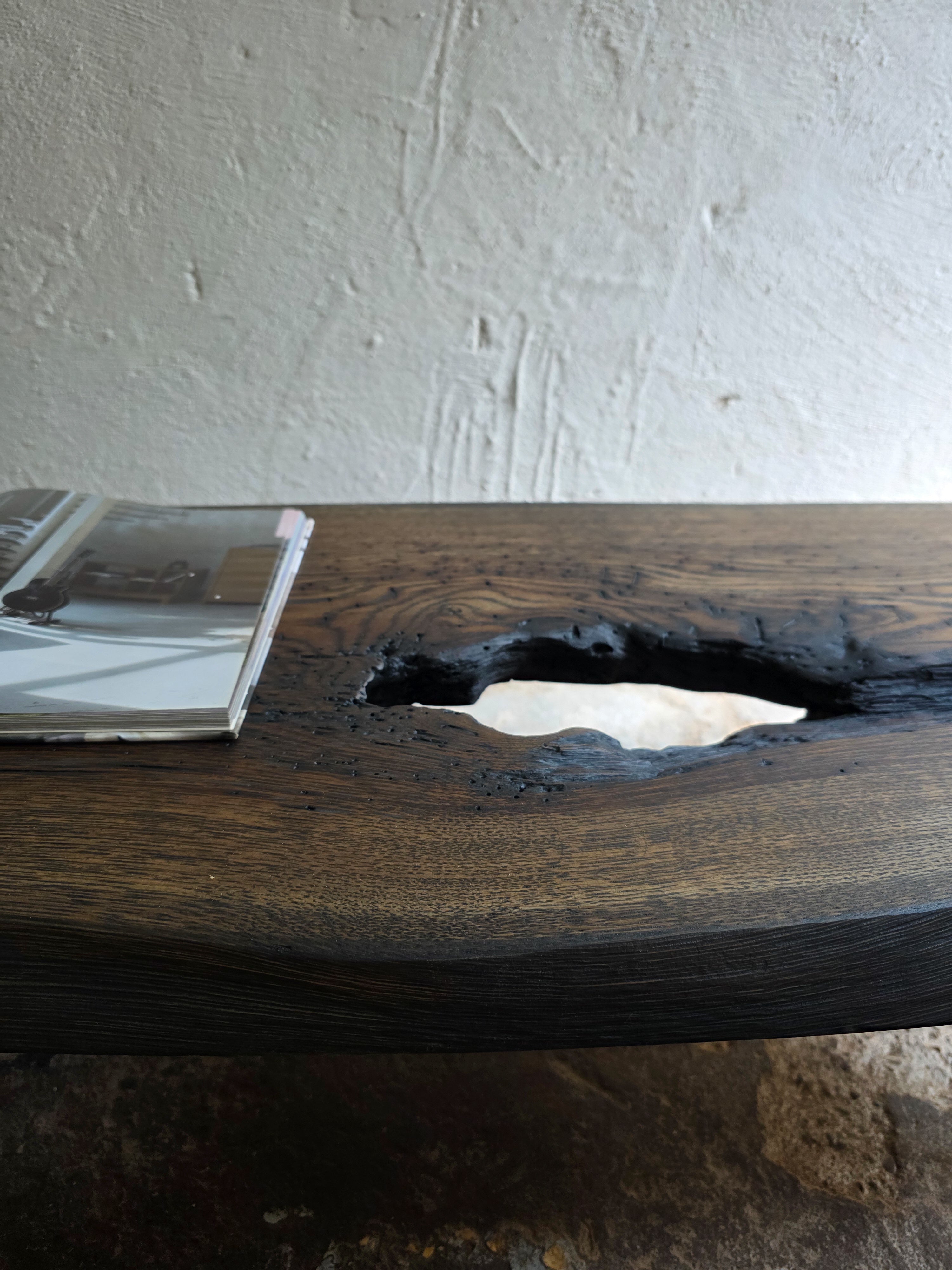 Live Edge Oak Slab Coffee Table