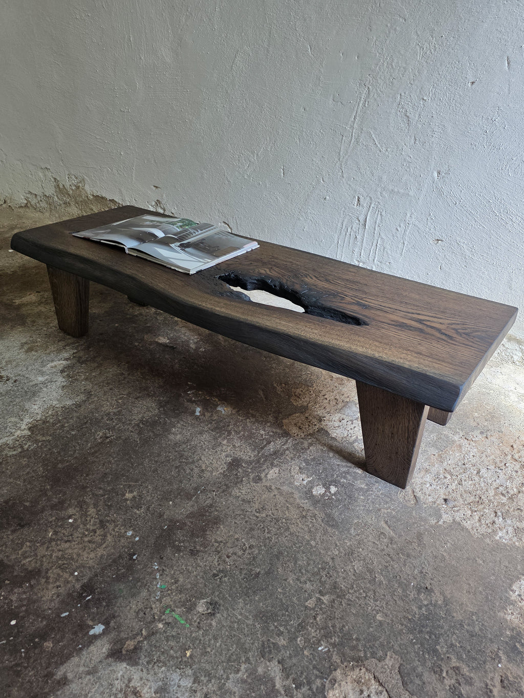 Live Edge Oak Slab Coffee Table