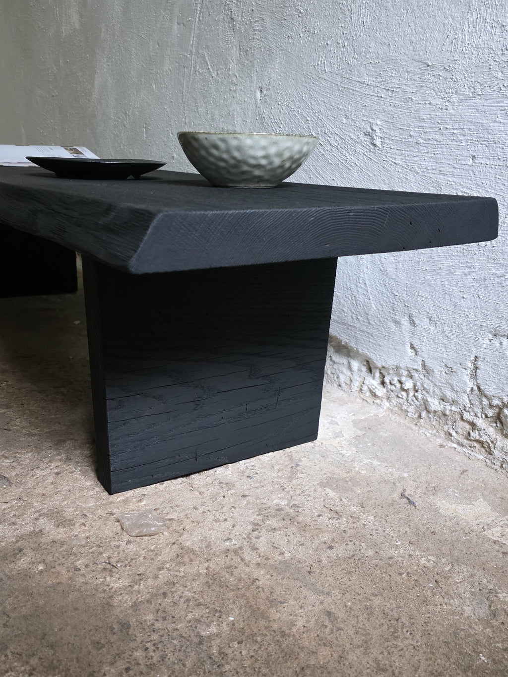 Burnt Wood Black Coffee Table