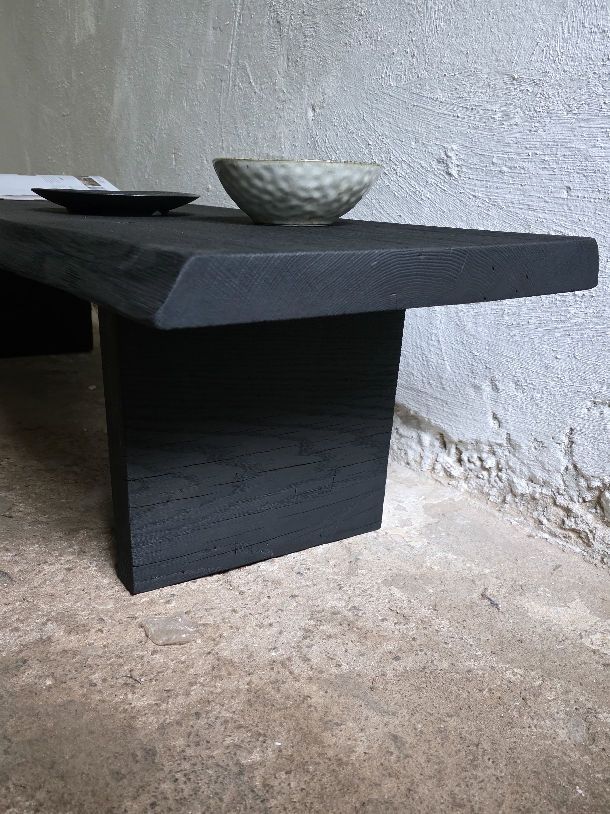 Burnt Wood Black Coffee Table