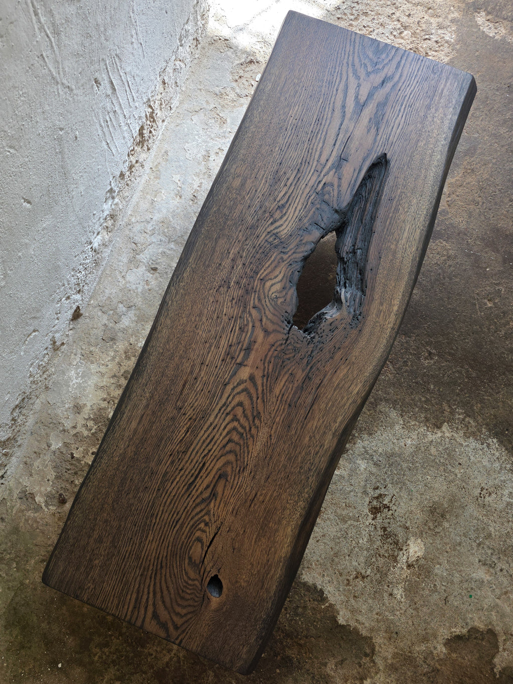 Live Edge Oak Slab Coffee Table