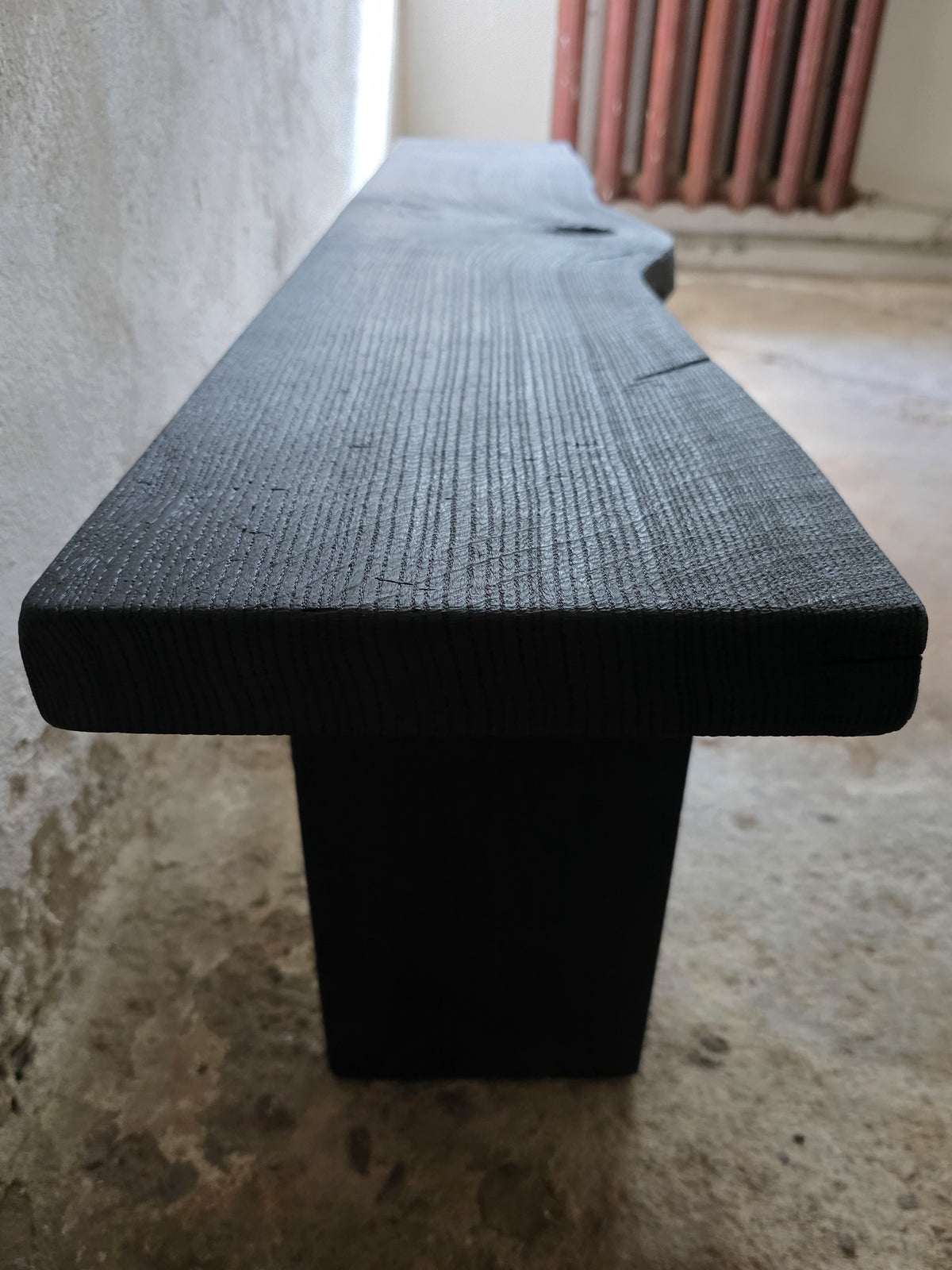Burnt Wood Console Table