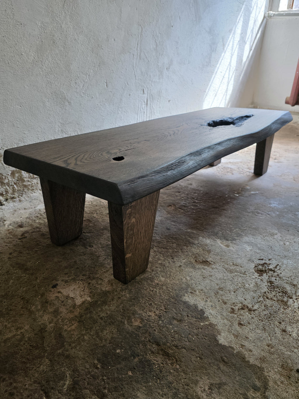 Live Edge Oak Slab Coffee Table