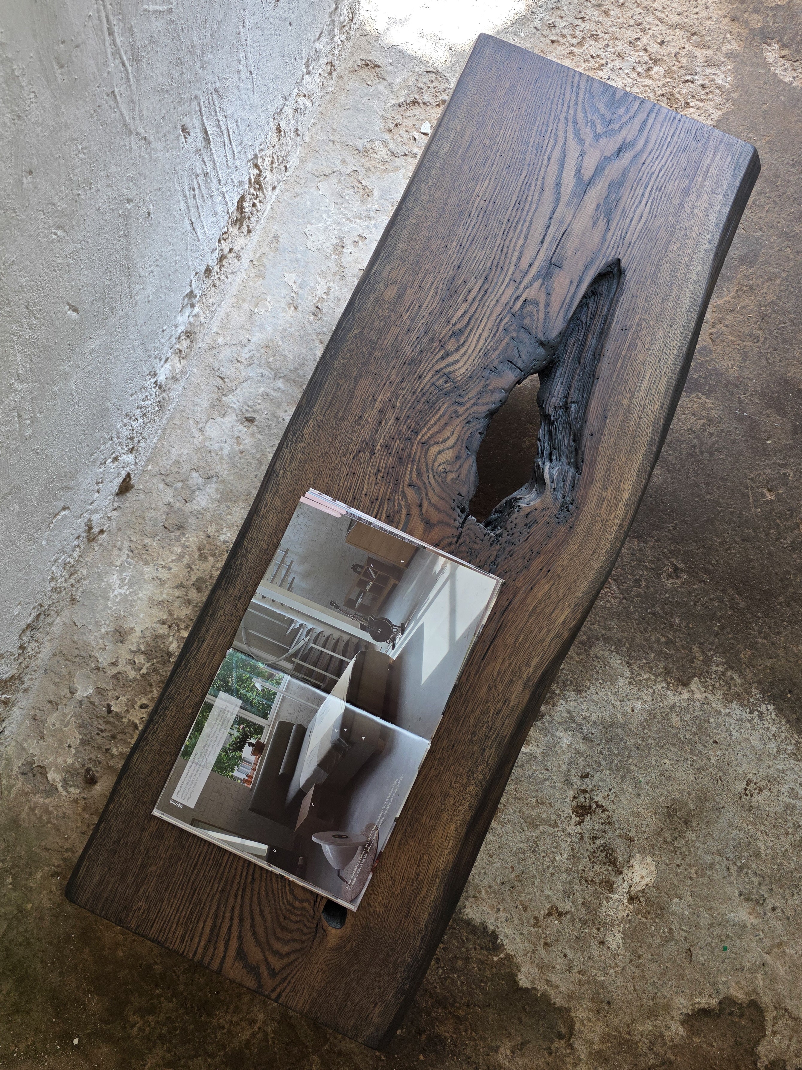 Live Edge Oak Slab Coffee Table