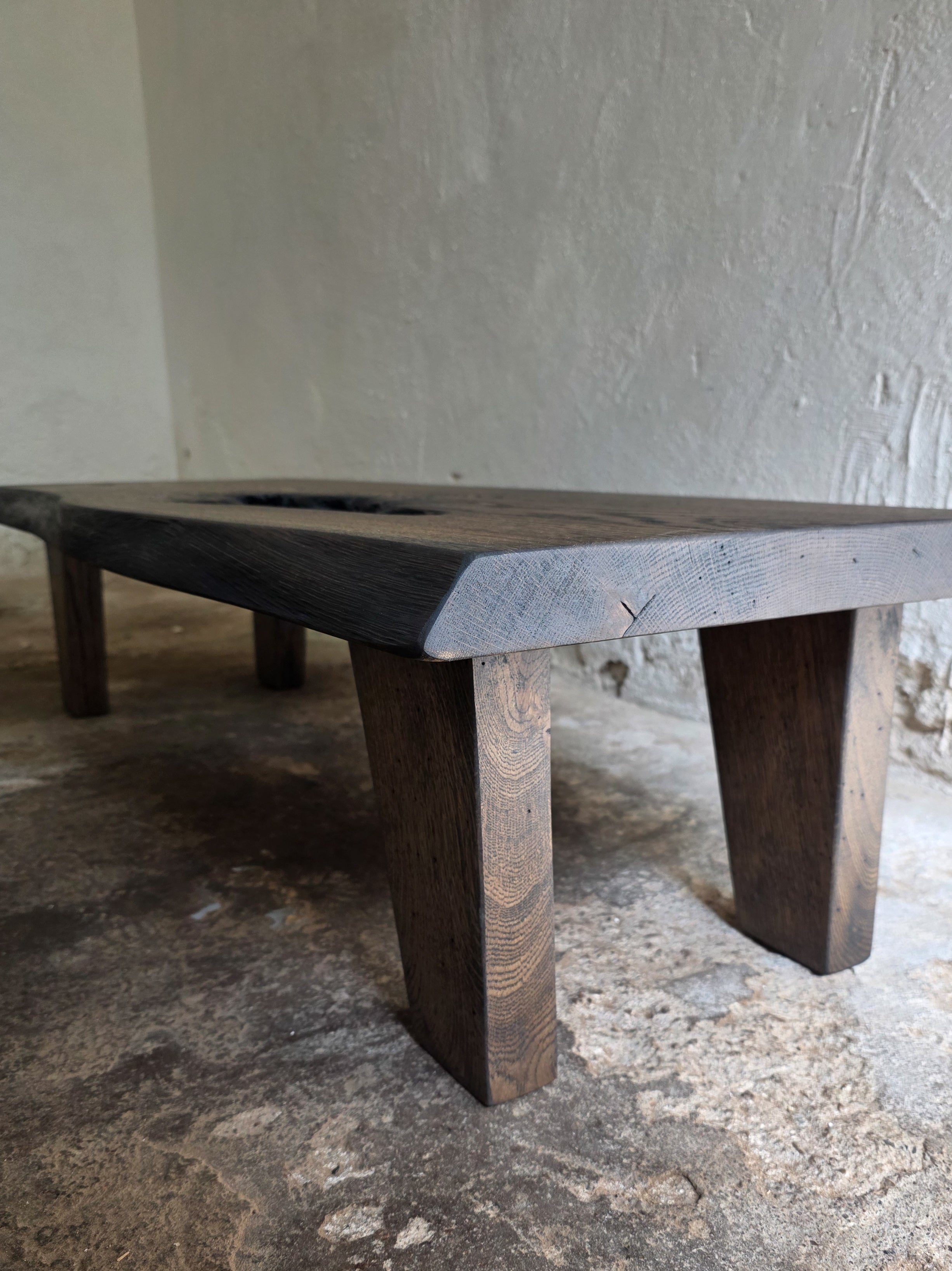 Live Edge Oak Slab Coffee Table